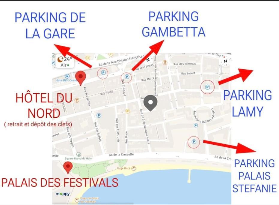 Cannes Centre Proche Plage Croisette Palais Des Festivals Eksteriør billede
